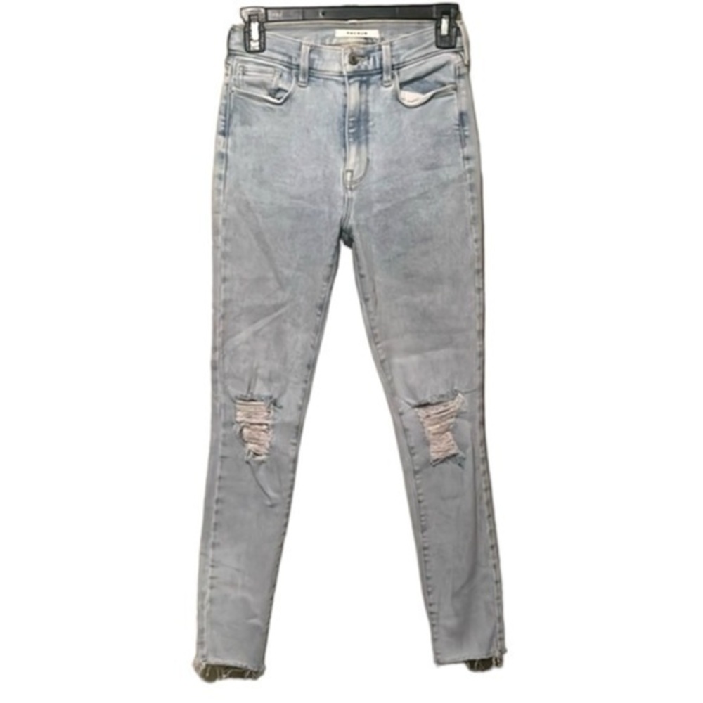 Pac Sun Super High Rise Jeggings, Size 24, distressed, light blue wash
